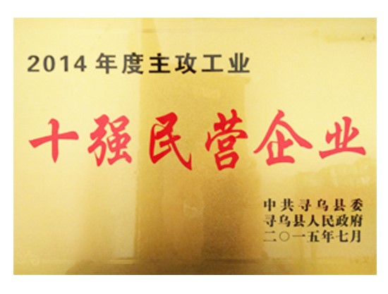 十強(qiáng)民營企業(yè)